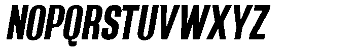 Grivon Extra Bold Slanted Condensed Font UPPERCASE
