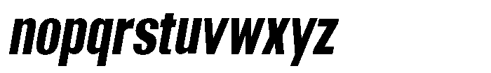 Grivon Extra Bold Slanted Condensed Font LOWERCASE