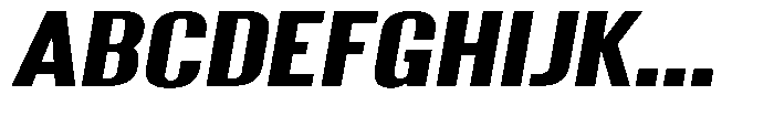 Grivon Extra Bold Slanted Expanded Font UPPERCASE