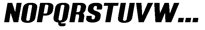 Grivon Extra Bold Slanted Expanded Font UPPERCASE