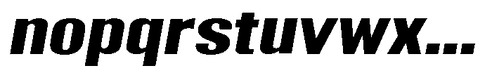 Grivon Extra Bold Slanted Expanded Font LOWERCASE
