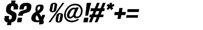 Grivon Extra Bold Slanted Font OTHER CHARS