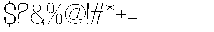 Grivon Extra Light Expanded Font OTHER CHARS