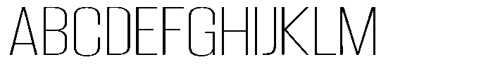 Grivon Extra Light Expanded Font UPPERCASE