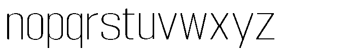 Grivon Extra Light Expanded Font LOWERCASE