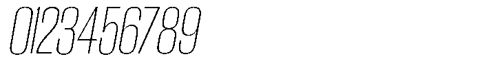 Grivon Extra Light Slanted Condensed Font OTHER CHARS