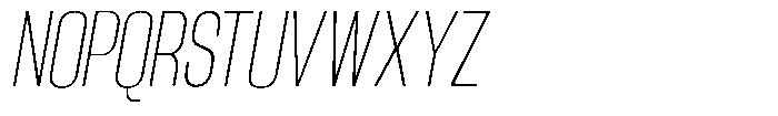 Grivon Extra Light Slanted Condensed Font UPPERCASE