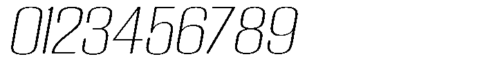 Grivon Extra Light Slanted Expanded Font OTHER CHARS