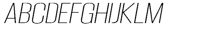 Grivon Extra Light Slanted Expanded Font UPPERCASE