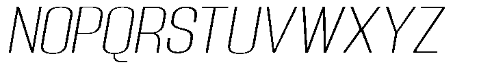 Grivon Extra Light Slanted Expanded Font UPPERCASE