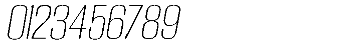 Grivon Extra Light Slanted Font OTHER CHARS