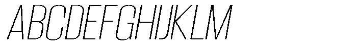 Grivon Extra Light Slanted Font UPPERCASE