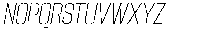 Grivon Extra Light Slanted Font UPPERCASE