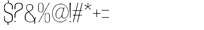 Grivon Extra Light Font OTHER CHARS