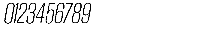 Grivon Light Slanted Condensed Font OTHER CHARS