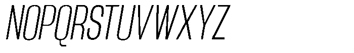 Grivon Light Slanted Condensed Font UPPERCASE