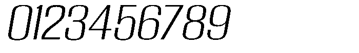 Grivon Light Slanted Expanded Font OTHER CHARS