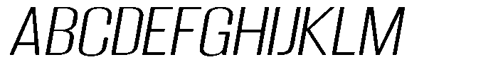 Grivon Light Slanted Expanded Font UPPERCASE