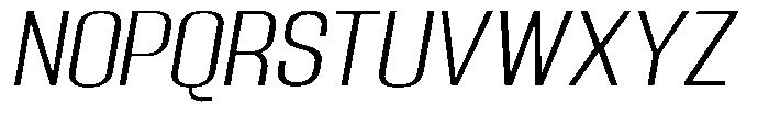 Grivon Light Slanted Expanded Font UPPERCASE