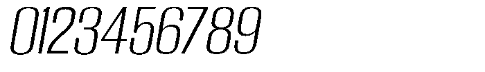 Grivon Light Slanted Font OTHER CHARS