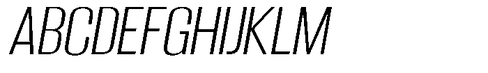 Grivon Light Slanted Font UPPERCASE