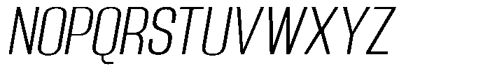 Grivon Light Slanted Font UPPERCASE