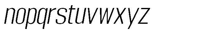 Grivon Light Slanted Font LOWERCASE