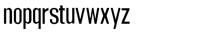 Grivon Medium Condensed Font LOWERCASE