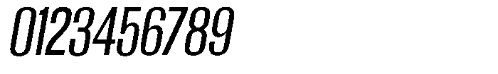Grivon Medium Slanted Condensed Font OTHER CHARS