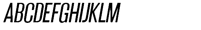 Grivon Medium Slanted Condensed Font UPPERCASE
