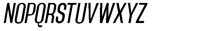 Grivon Medium Slanted Condensed Font UPPERCASE