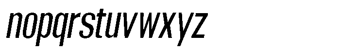 Grivon Medium Slanted Condensed Font LOWERCASE