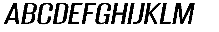 Grivon Medium Slanted Expanded Font UPPERCASE