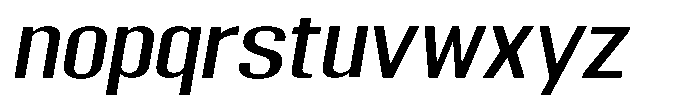 Grivon Medium Slanted Expanded Font LOWERCASE