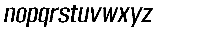 Grivon Medium Slanted Font LOWERCASE