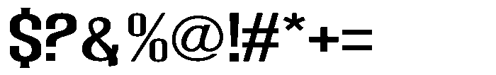 Grivon Semi Bold Expanded Font OTHER CHARS