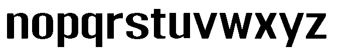 Grivon Semi Bold Expanded Font LOWERCASE