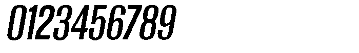 Grivon Semi Bold Slanted Condensed Font OTHER CHARS