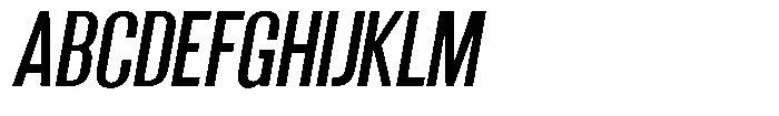 Grivon Semi Bold Slanted Condensed Font UPPERCASE