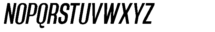 Grivon Semi Bold Slanted Condensed Font UPPERCASE