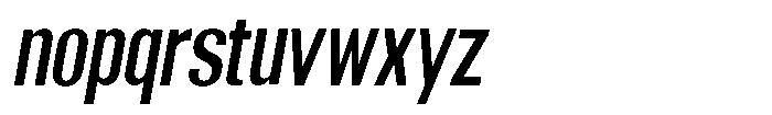 Grivon Semi Bold Slanted Condensed Font LOWERCASE