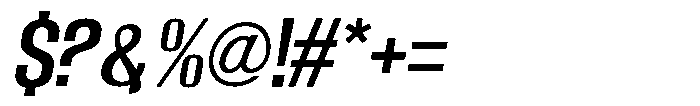 Grivon Semi Bold Slanted Font OTHER CHARS