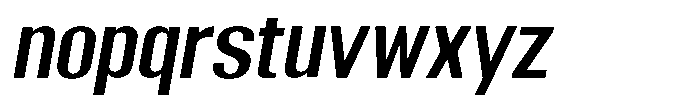 Grivon Semi Bold Slanted Font LOWERCASE