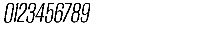 Grivon Slanted Condensed Font OTHER CHARS