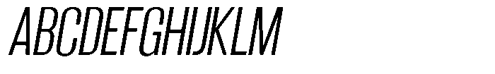 Grivon Slanted Condensed Font UPPERCASE