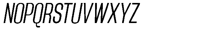 Grivon Slanted Condensed Font UPPERCASE