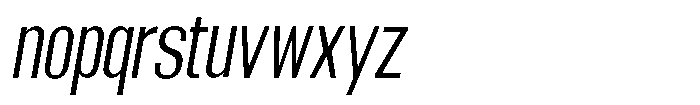 Grivon Slanted Condensed Font LOWERCASE