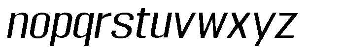 Grivon Slanted Expanded Font LOWERCASE
