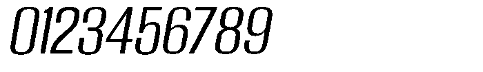 Grivon Slanted Font OTHER CHARS