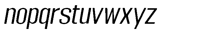 Grivon Slanted Font LOWERCASE
